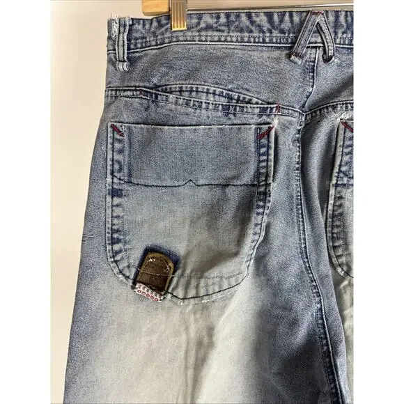 Ripped RARE Vintage Akademiks Printed baggy relaxed jeans 36